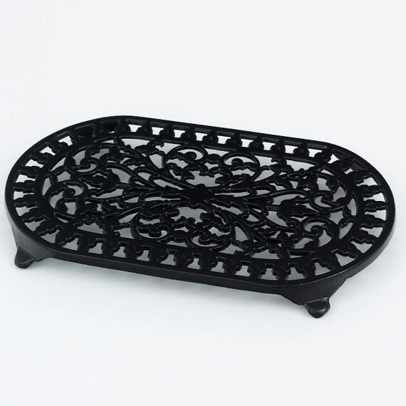 Large Cast Iron Trivets Quality Made Double Pan Pot Stand