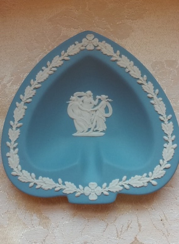 3 Pieces of Jasperware/Wedgewood...small blue dishes by Zephyrini