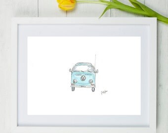T-shirt graphique VW Camper Van | Chemise de voyage rétro