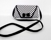Teenage girl crossbody bag made for iPhone 6 and 6s Strap Length 53.75" or 136.5 cm Teen Girls shoulder bag, Black polka dot bag for girls Teenage girl crossbody bag made for iPhone 6 and 6s Strap Length 53.75" or 136.5 cm Teen Girls shoulder bag, Black polka dot bag for girls