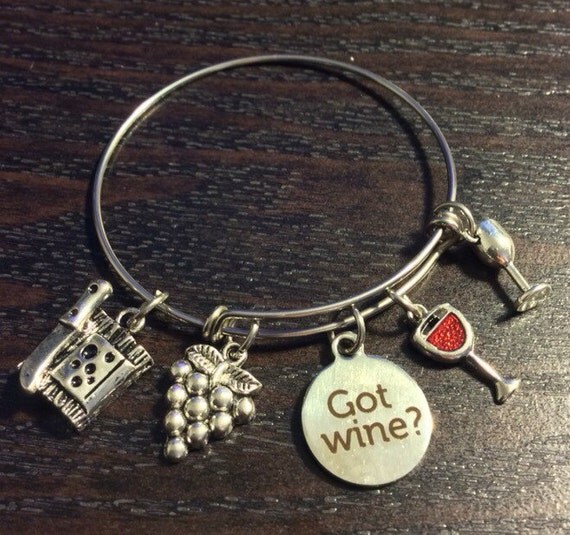 Got Wine Handcrafted Expandable Charm Bracelet Wine Lover
