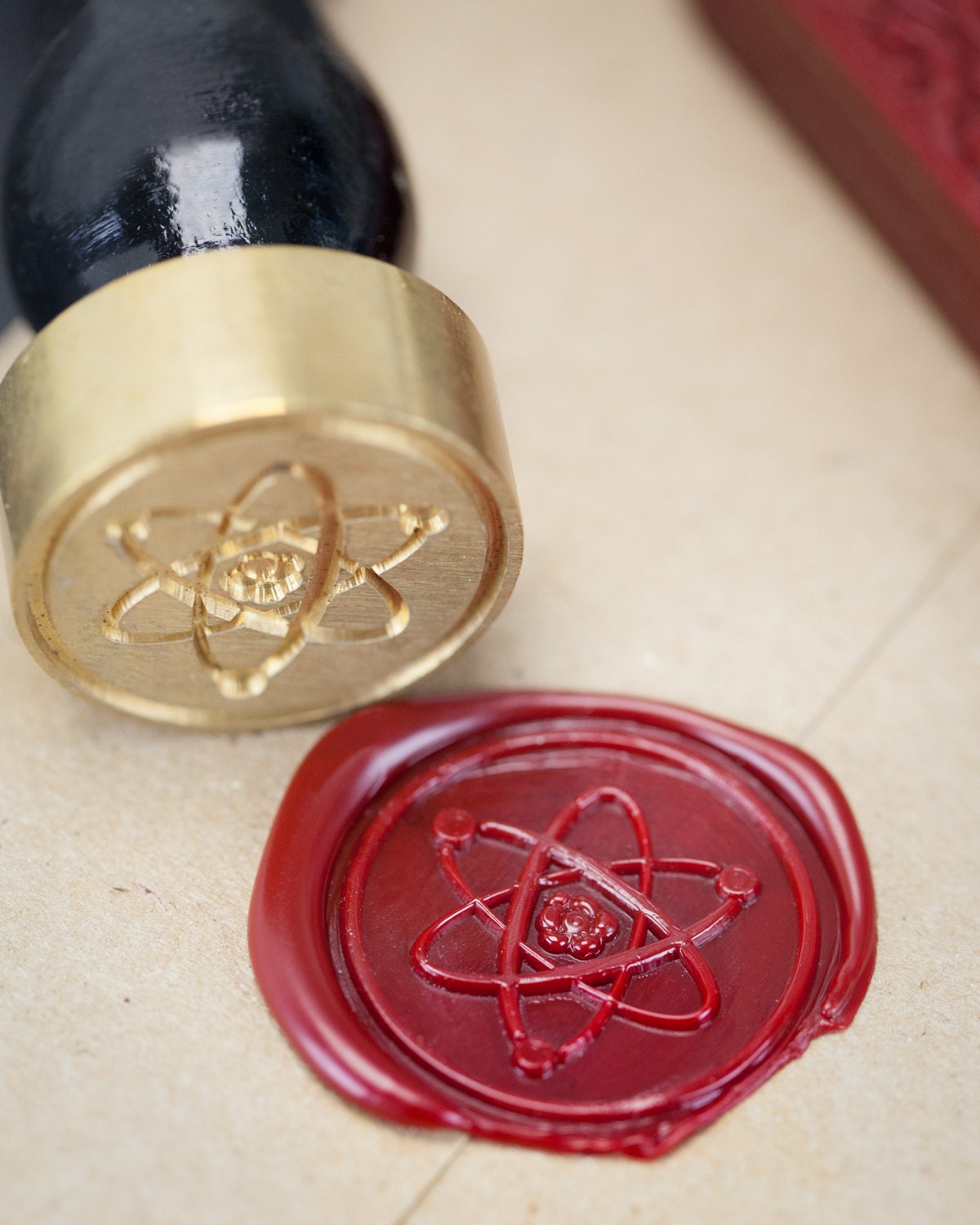 Atom Chemistry Wax Seal Kit Sealing Wax Stamp Science