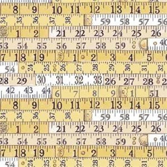 Tape Measure Fabric by the half yard