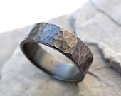 mens ring black silver, mens engagement ring silver, handmade mens wedding band silver, personalized mens ring, hammered silver ring