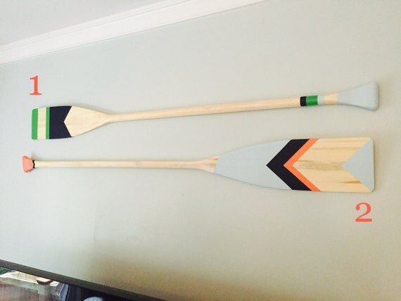 Wooden Oar Custom Painted Decorative Paddle 48"