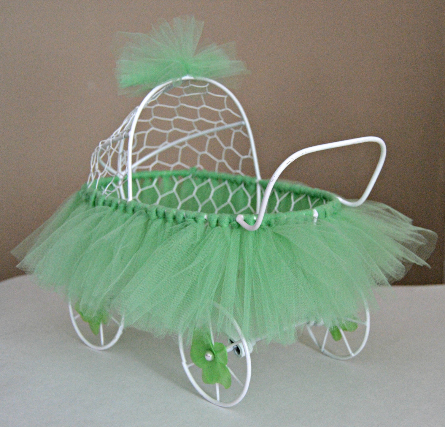 Baby Stroller Centerpiece White Wire Baby Buggy Baby Shower