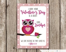 Unique Owl Valentine Card Related Items 