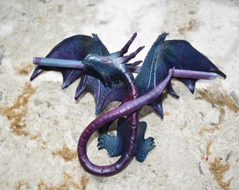 Hair stick dragon - custom order in any colour
