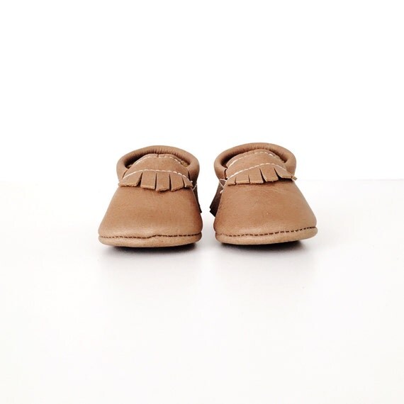 baby moccasins walnut leather baby moccasins walnut leather