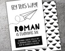 Unique airplane invitation related items | Etsy