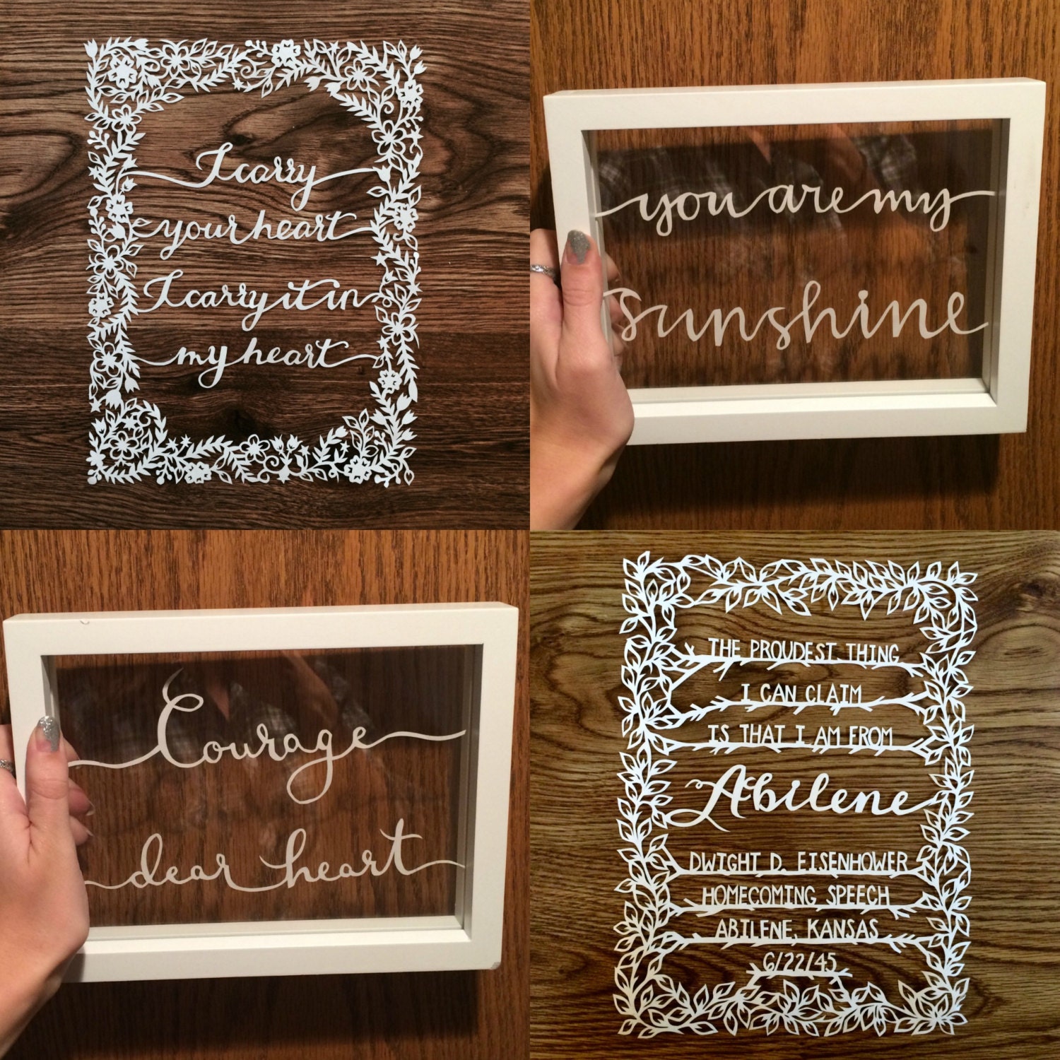 Custom Papercut Quote by PapercutsBySteph on Etsy