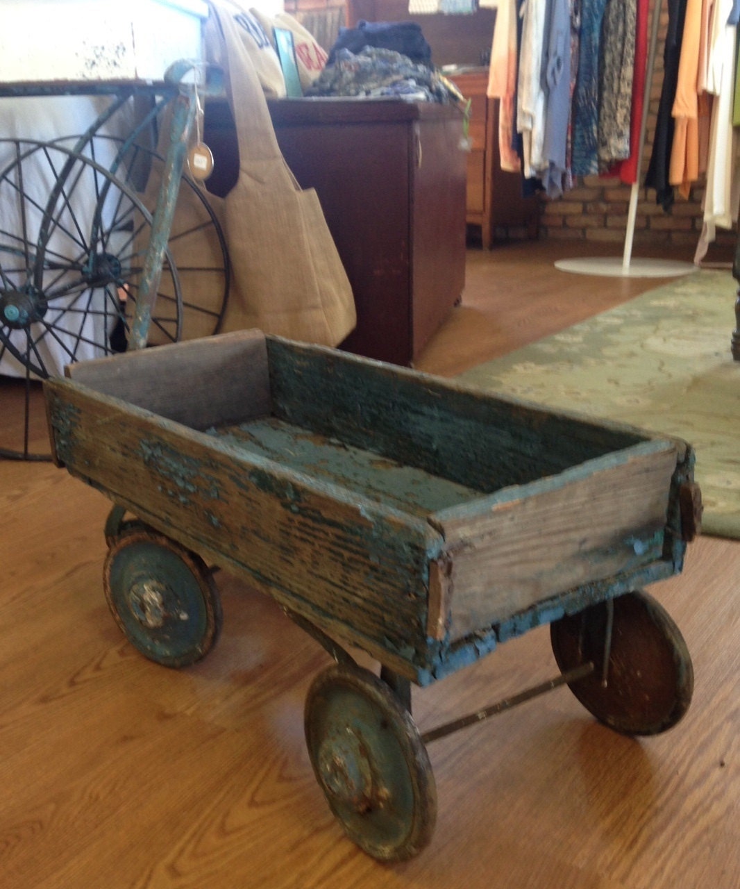 Antique Blue Wagon