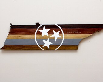 State of Tennessee wood sign TriStar Tennessee Wall art 3ft