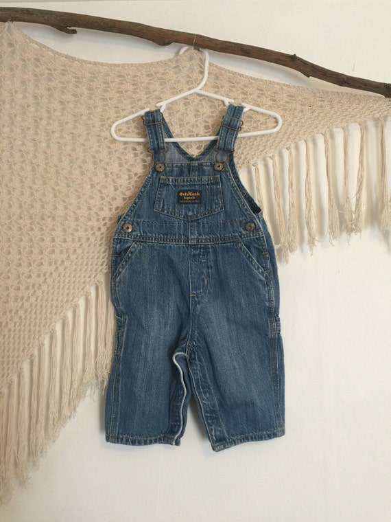 Vintage OshKosh overalls size 6 months, demin  overalls, jean overalls, vintage osh kosh b'gosh jumper, hipster baby, boho baby, folkie baby