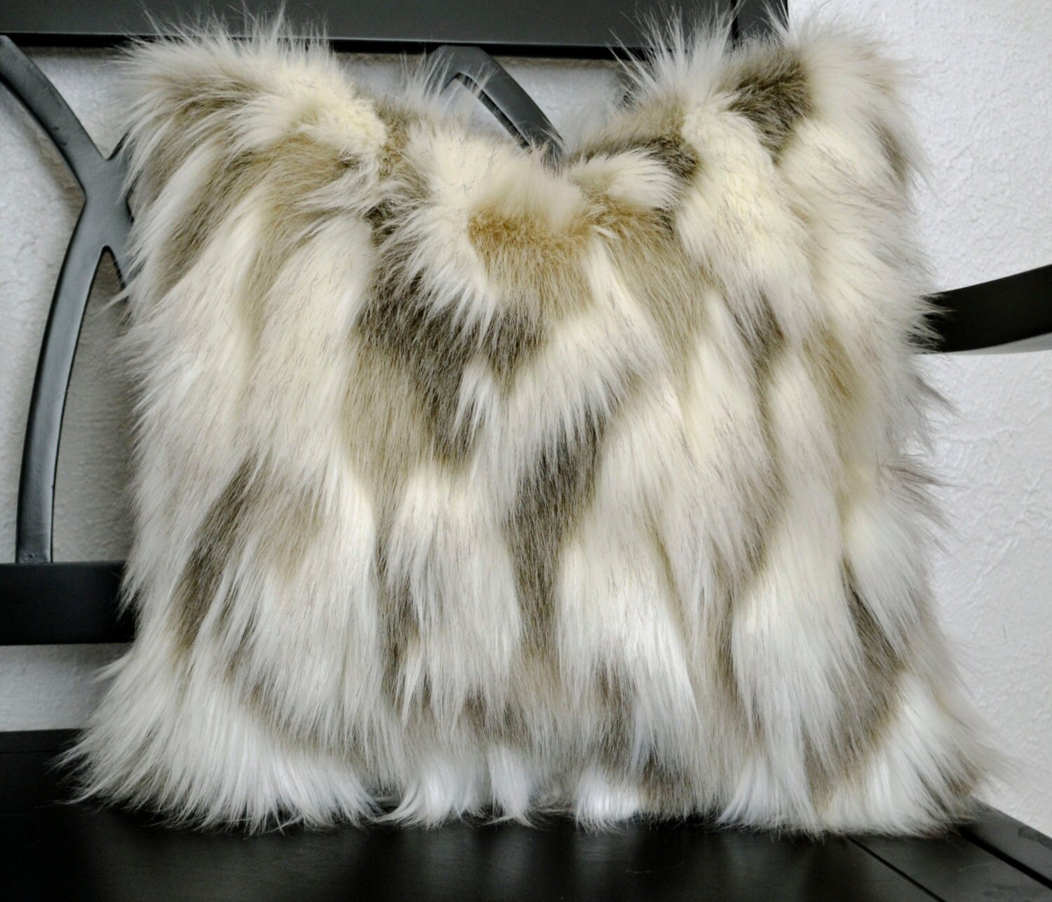 Faux Fur  Pillow  Fake Fur  Pillow  18x18 Decorative Pillow 