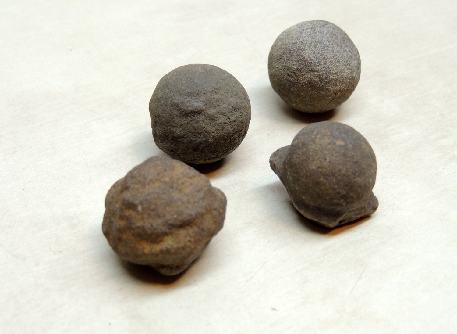 4 Ironstone Concretions Naturally formed balls Moqui Marbles