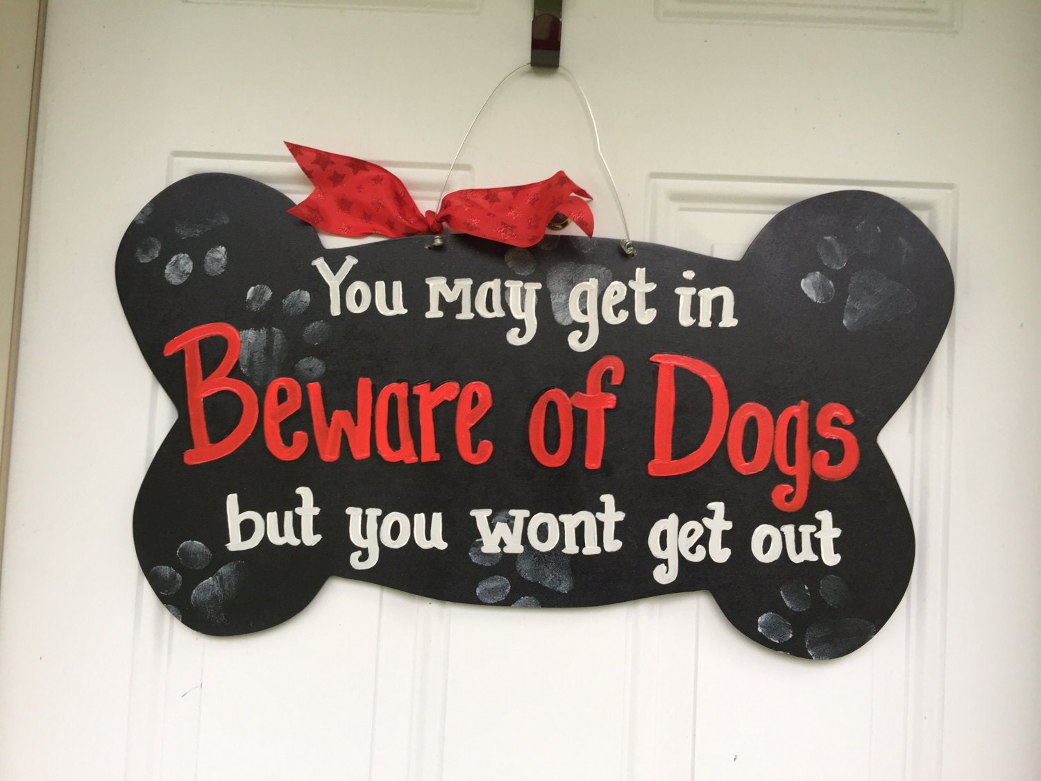 Dog Bone door hanger door decor