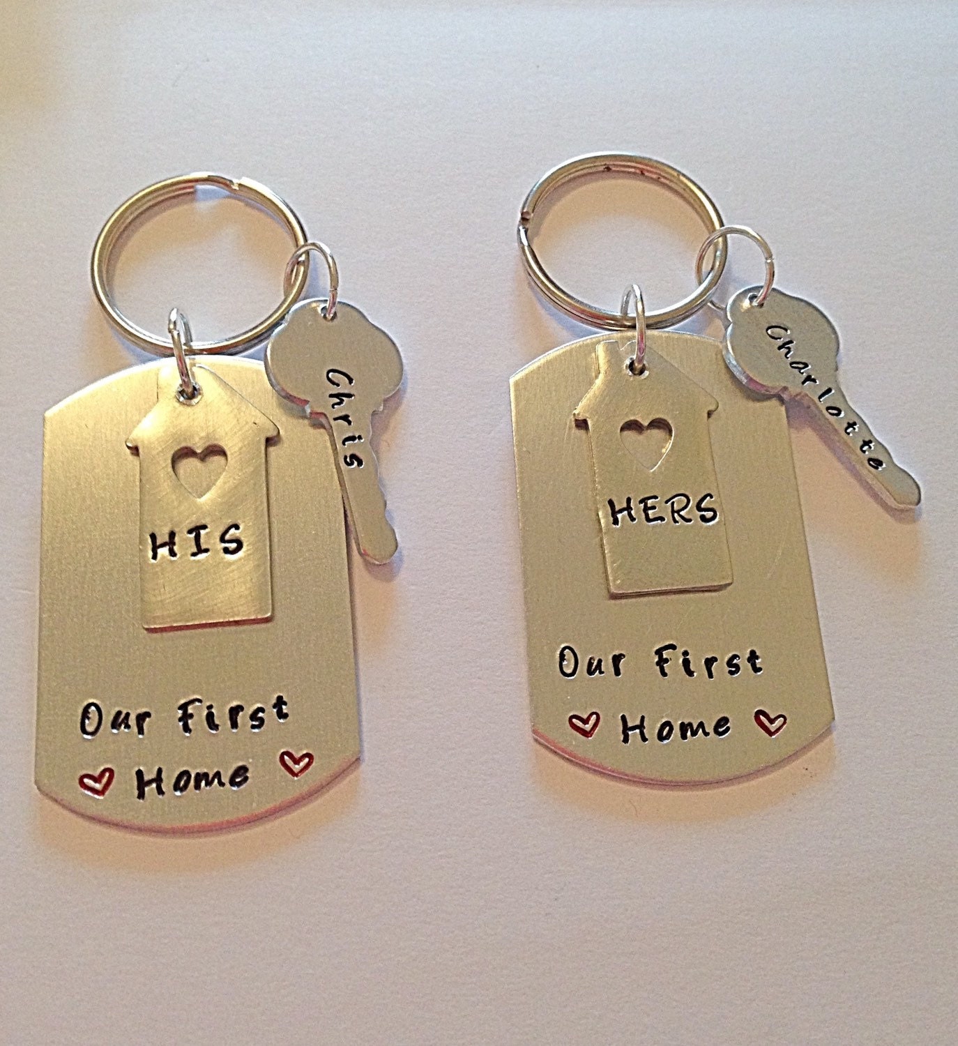 First home keyrings. New home keyring. Personalised new home