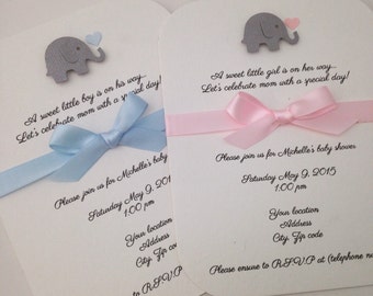 Elephant Baby Shower Invitation