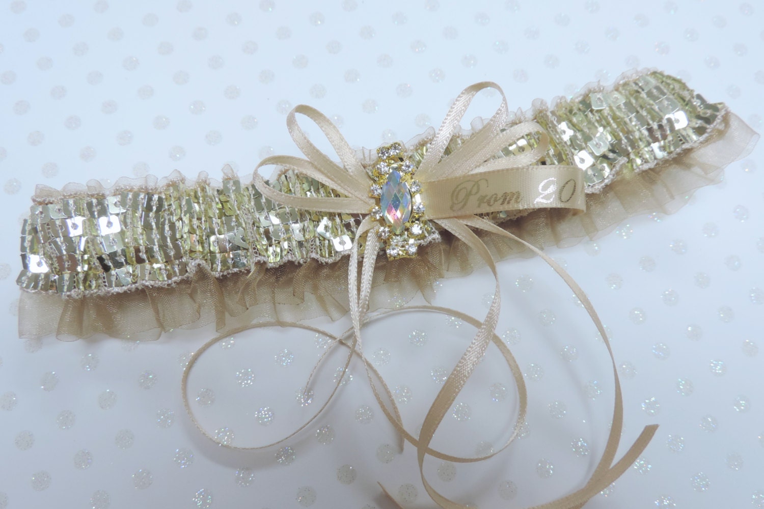 Gold Champagne Prom Garter Gold Prom Garter Prom Garters