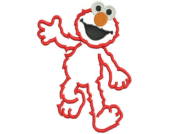 Machine embroidery Elmo full body applique Design by Embroideryy