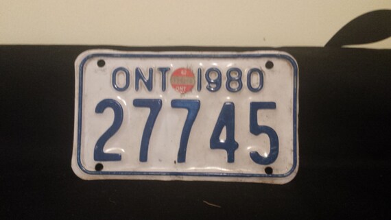 ontario motorcycle license plate size