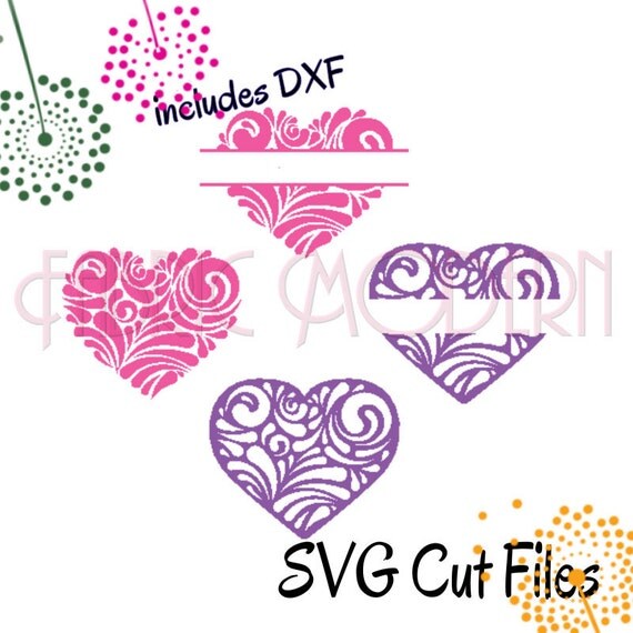 Download VALENTINE Silhouette svg cutting file monogram or name frame