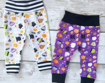 Halloween leggings, Halloween pants, baby leggings, joggers, Hipster leggings, baby pants