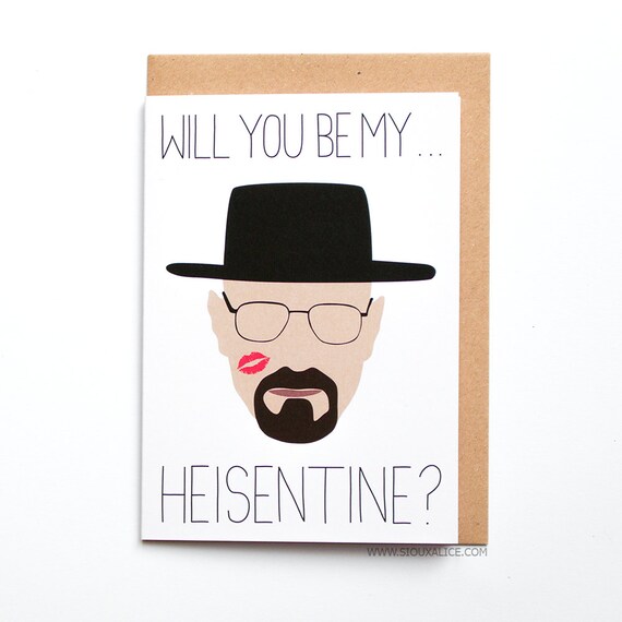 Breaking bad Valentines card love card breaking bad tv