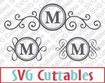 Mailbox Monogram Frame SVG, EPS, DXF, Vector, Digital Cut File