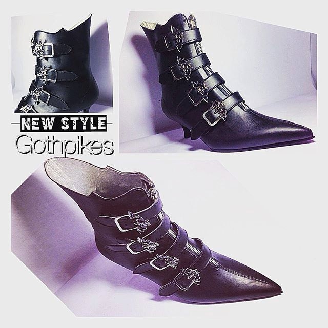 goth pikes winklepicker shoes