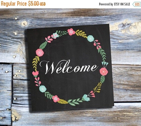 70% OFF THRU 2/20 Welcome Printable Chalkboard by dodidoodles