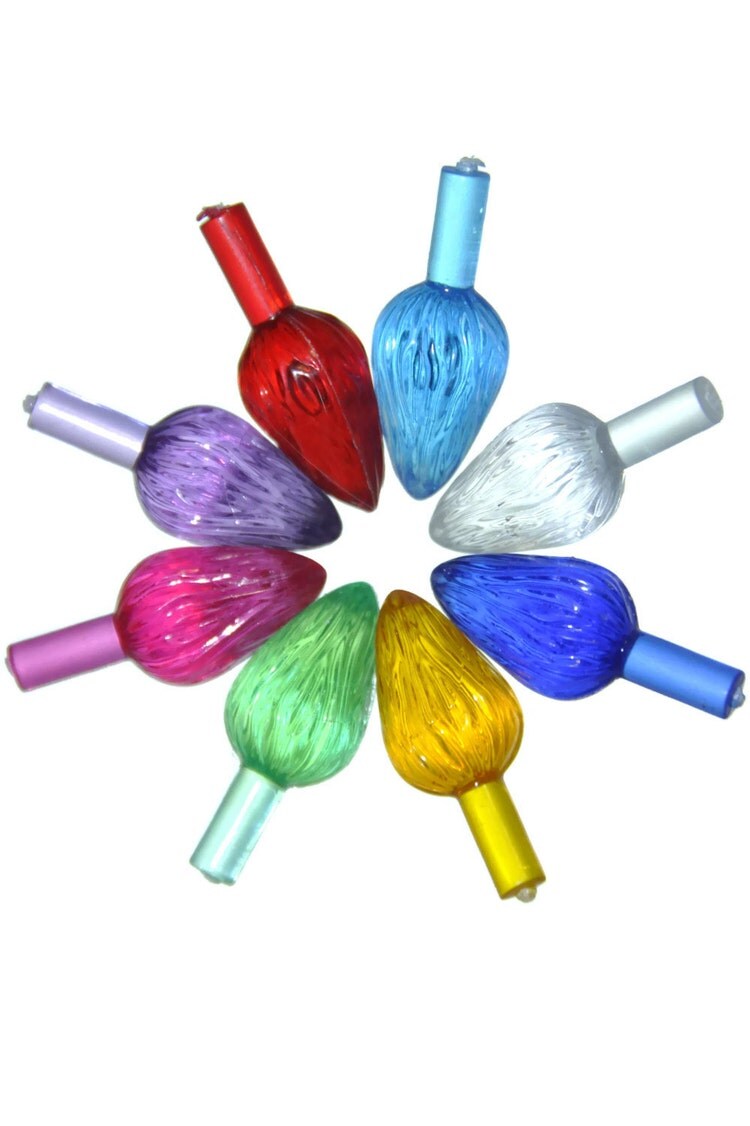 Chunky Ceramic Christmas Tree Bulbs. Large Twist by RustyCurios