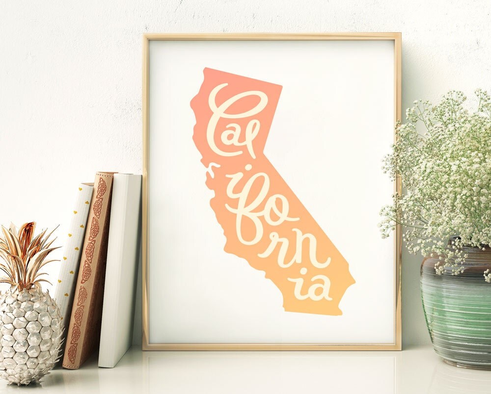 California print California art California poster