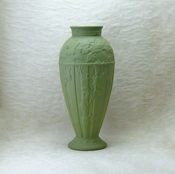 Items similar to Wedgwood Sage Green Jasperware Vase in the beautiful
