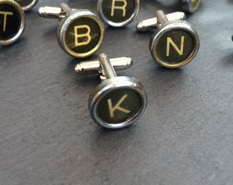 Typewriter black key cuff links