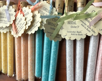 Bath Salt Favors Test Tube Party Favors Customized Party Favor Tea Party