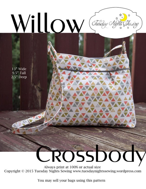 Willow Crossbody Bag Purse Sewin Pattern PDF