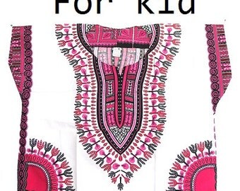 Kid yellow African Dashiki Shirt for boy or girl by katboutiqe