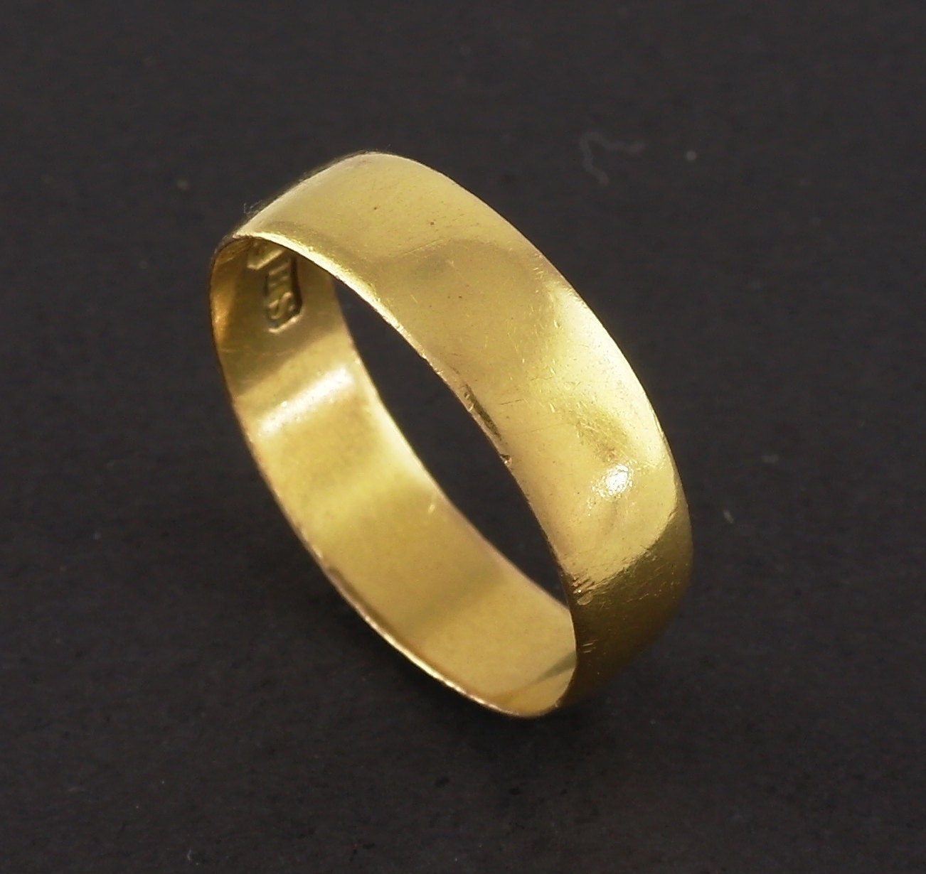 Antique 22K Gold Wedding Band Ring size US 6 UK M Victorian