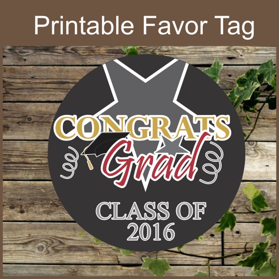 graduation printable favor tags favor stickers by isidesigns