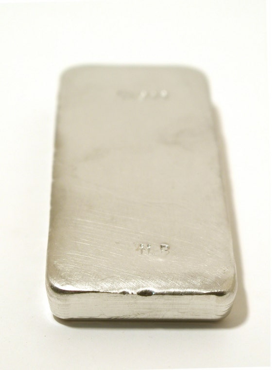 Pure Tin Ingot 999 cast and stamped nice surface finish