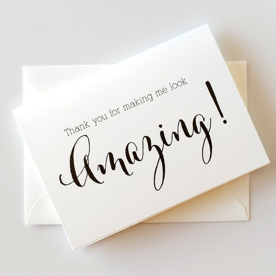 Makeup Artist Thank you Card Makeup Artist by OrangeUmbrellaCo