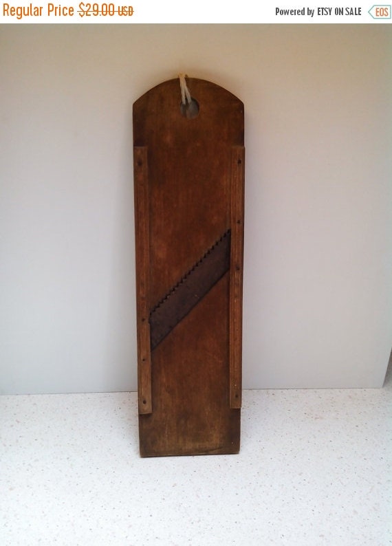 ON SALE Vintage Wood Cabbage Cutter Slicer by AntiquEmporiums