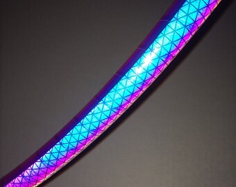 Reflective Indigo Sunrise Color-Morphing Hula Hoop | 3/4" HDPE or PolyPro | Travel Connecter