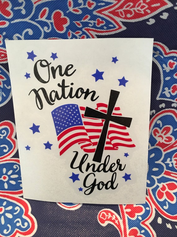 One Nation Under God Decal Patriotic Decal By Quietretreat