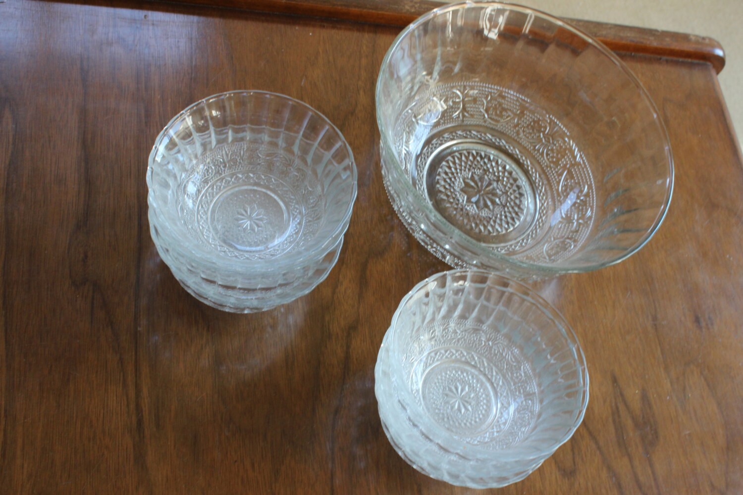 Vintage Cut Glass Fruit Bowl And Berry Bowls Glass Fruit