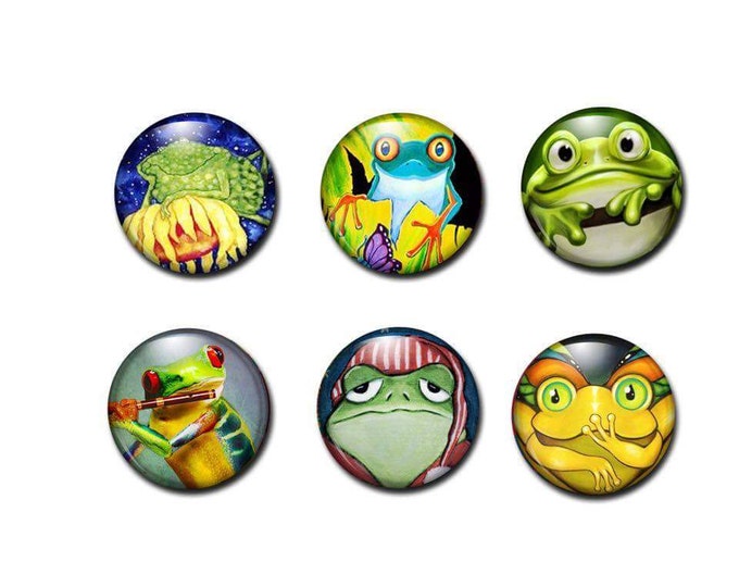 Frog Refrigerator Magnets - Kid's Party Favors - Bulletin Board Magnets - Classroom Magnets - Gifts kids - Magnetic Chalkboard