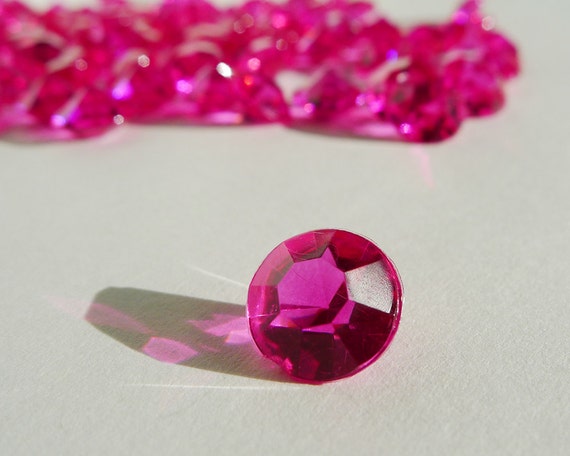 hot pink gems on wire