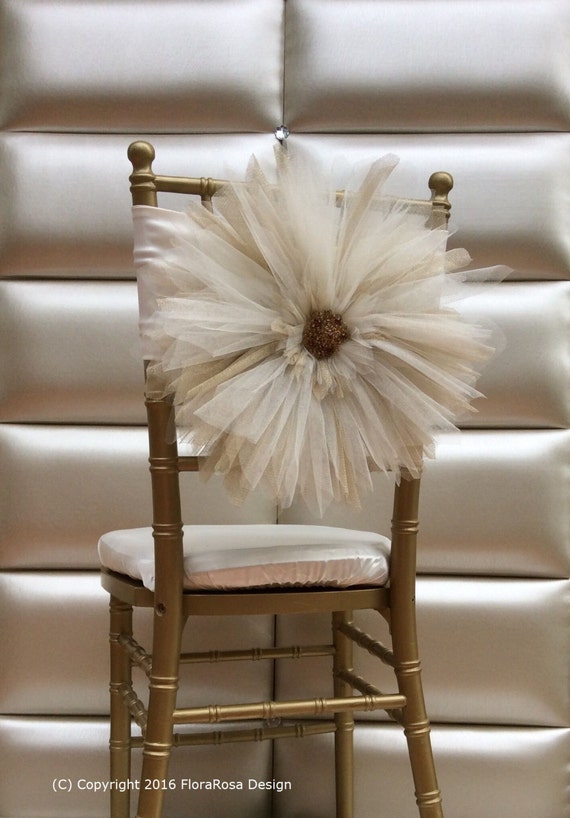 Tulle Daisy Chair Sash